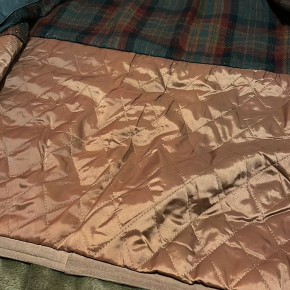 Vintage unisex Boundary Waters Genuine Brown and Green Leather Coat Size: M - Picture 11 of 11